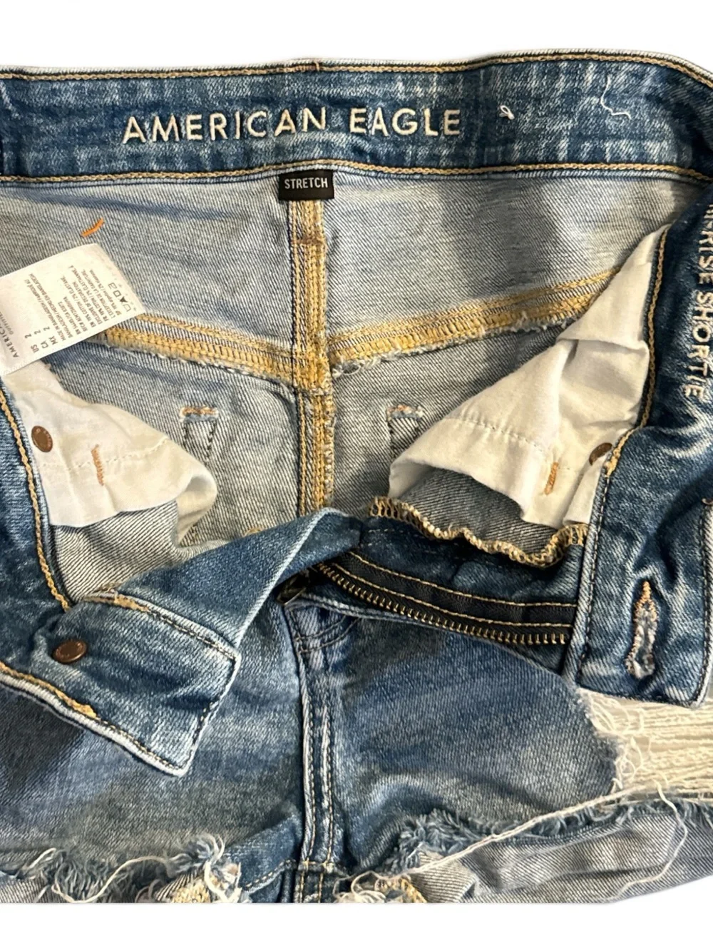 American Eagle Outfitters Distressed Denim Cutoff Shorts - Light Blue